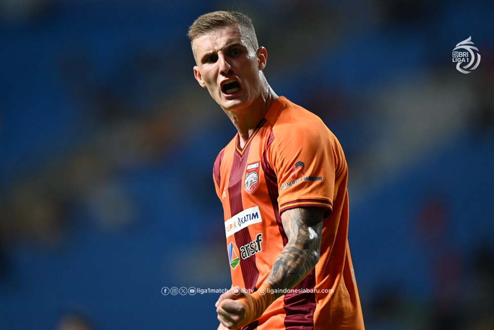 TAJAM: Leo Gaucho, striker Borneo FC yang kini top skor sementara Liga 1. (PT LIB)
