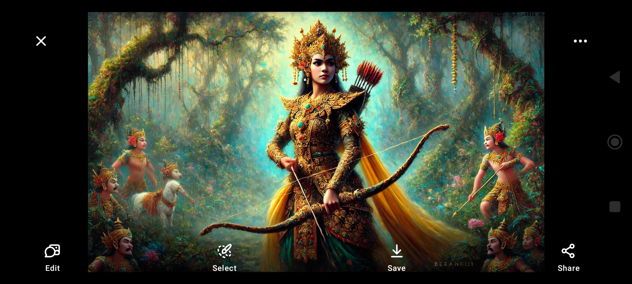 Ilustrasi Srikandi, tokoh wayang terkenal (AI GENERATED/RADAR MADIUN)