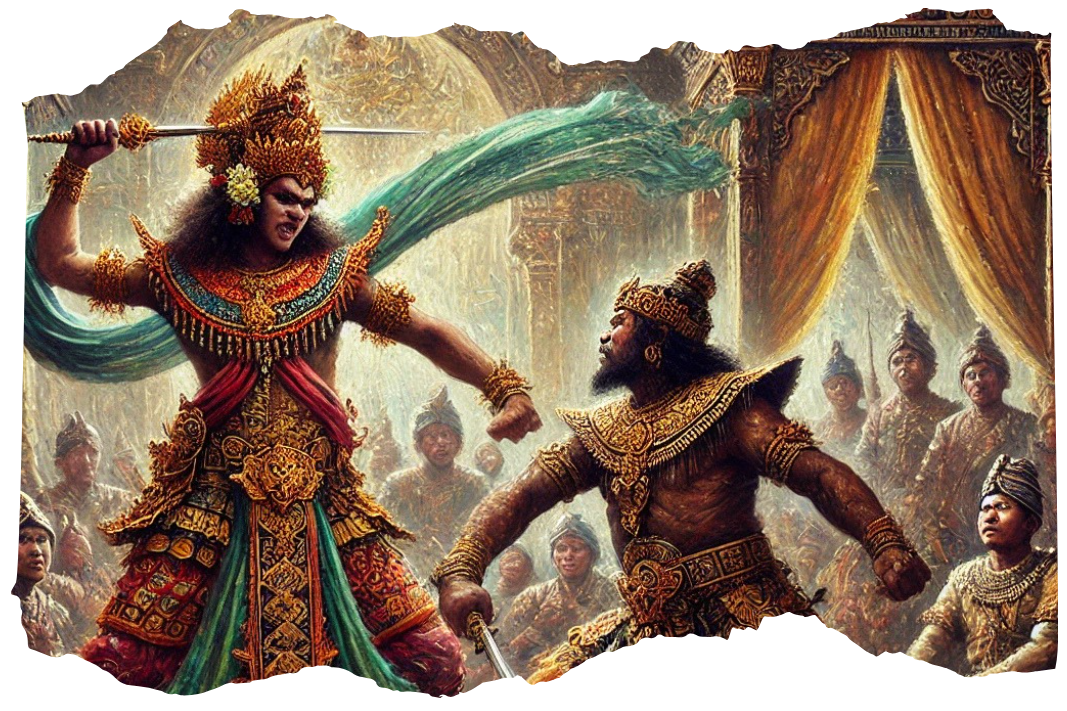 Ilustrasi cerpen lakon wayang Sejatine Udawa (AI GENERATED/RADAR MADIUN)