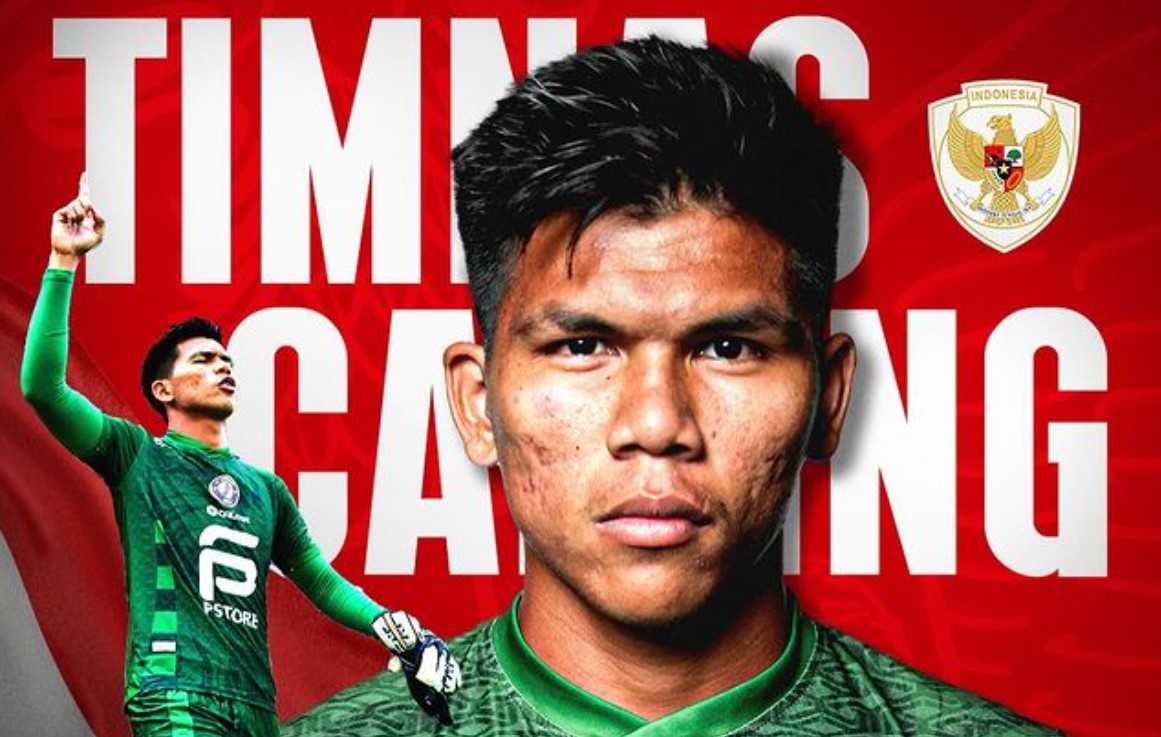 Kiper Bekasi City Cahya Supriadi, pemain dari Liga 2 yang dipanggil STY untuk isi skuad Timnas Indonesia di Piala AFF 2024.