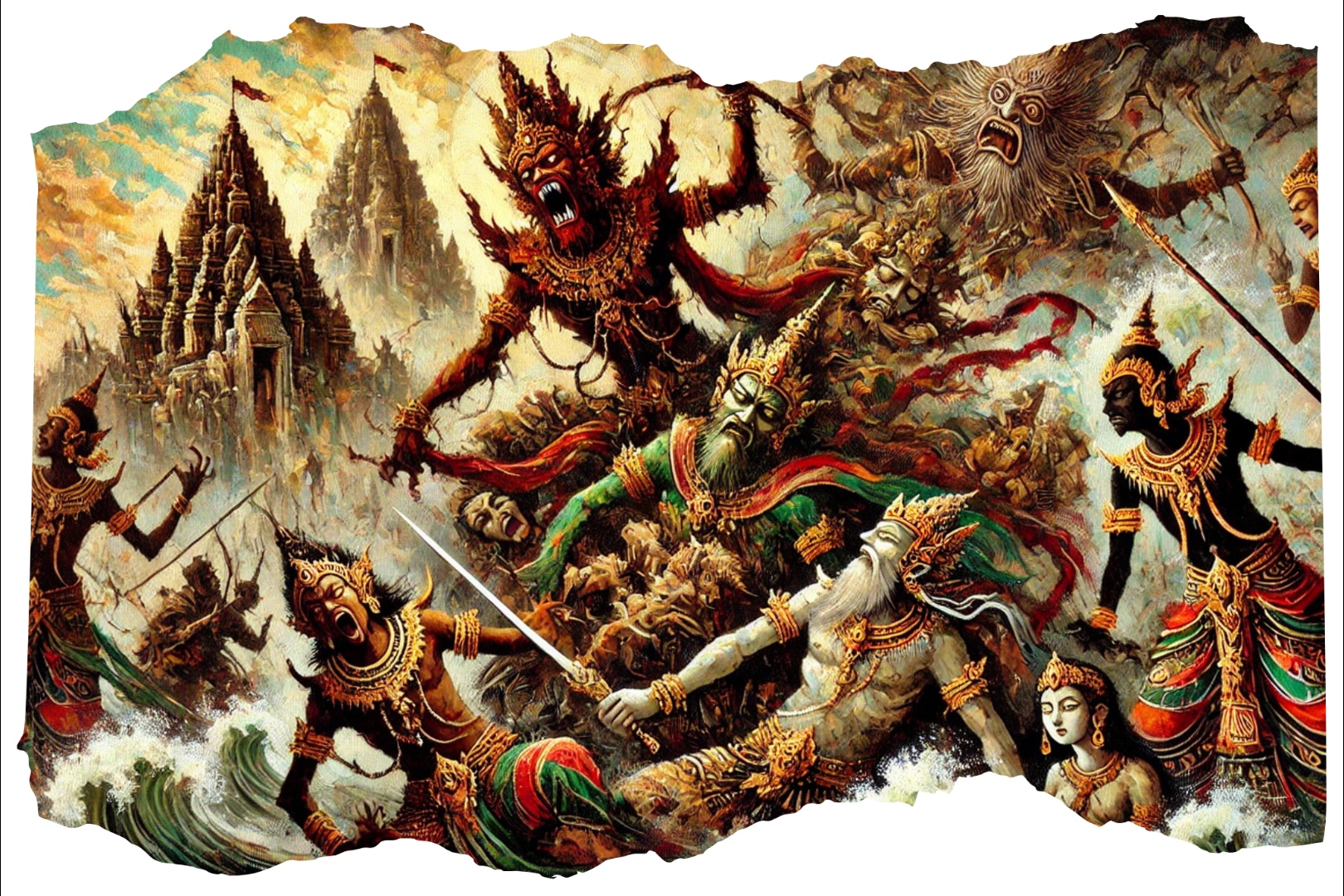 Ilustrasi cerpen lakon wayang Banendra Tebas