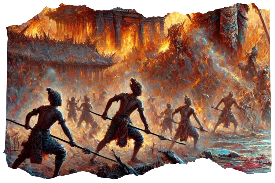 Ilustrasi lakon wayang Danapati Tingkes