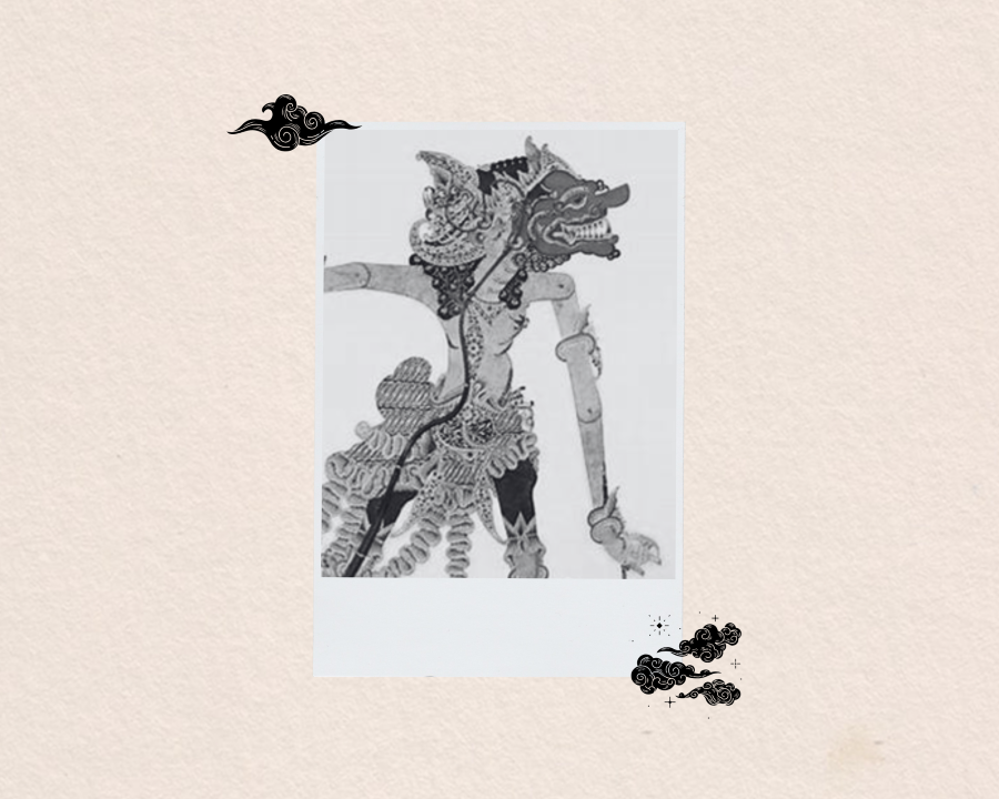 Ilustrasi tokoh wayang Anggisrana versi Jogja