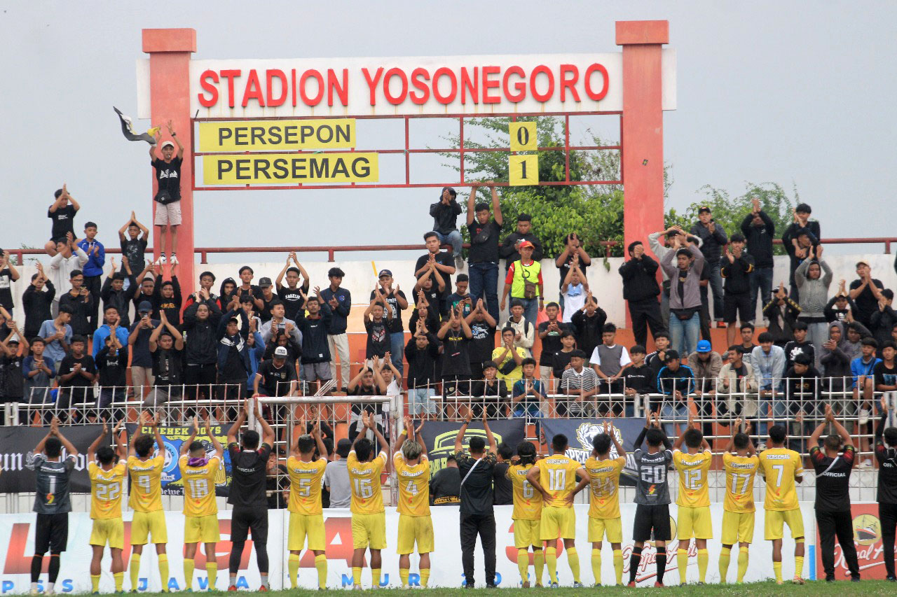 MEMORI MUSIM LALU: Aksi para pemain Persemag Magetan di Liga 3 Jatim musim lalu.
