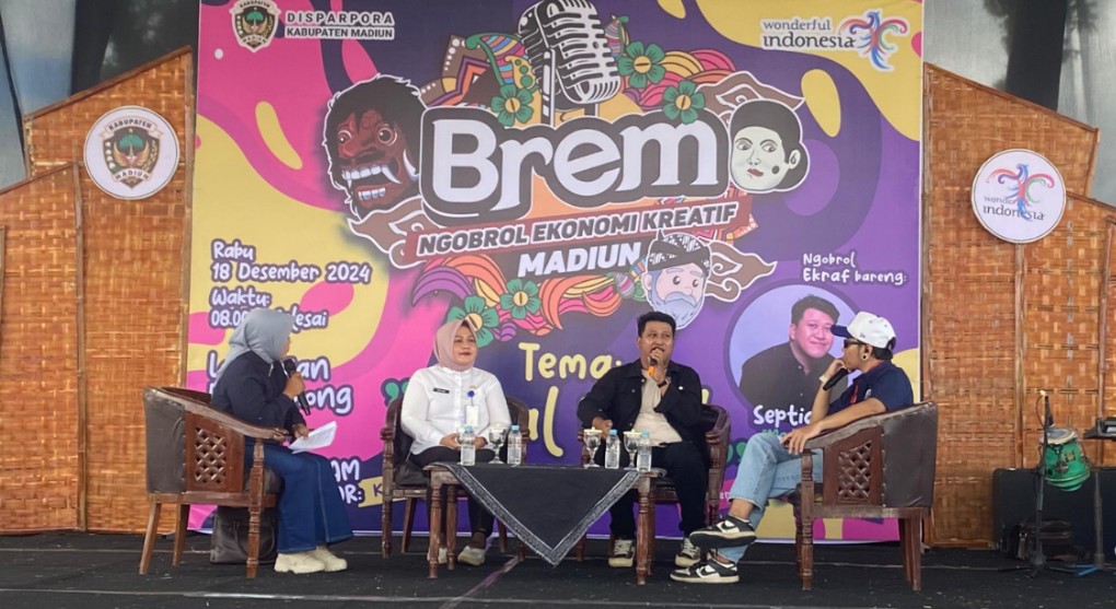 DIALOG: Diskusi seru membahas peluang viral bagi para pelaku usaha kreatif di Madiun dalam program BREM, Rabu 18 Desember 2024.