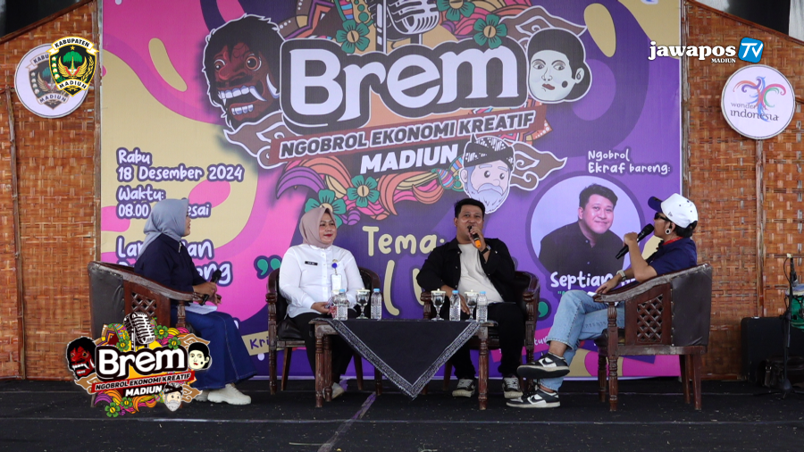 LOKAL VIRAL: Diskusi antara influencer dan pemkab membahas peluang viral bagi para pelaku usaha kreatif di Madiun dalam program BREM, Rabu 18 Desember 2024.