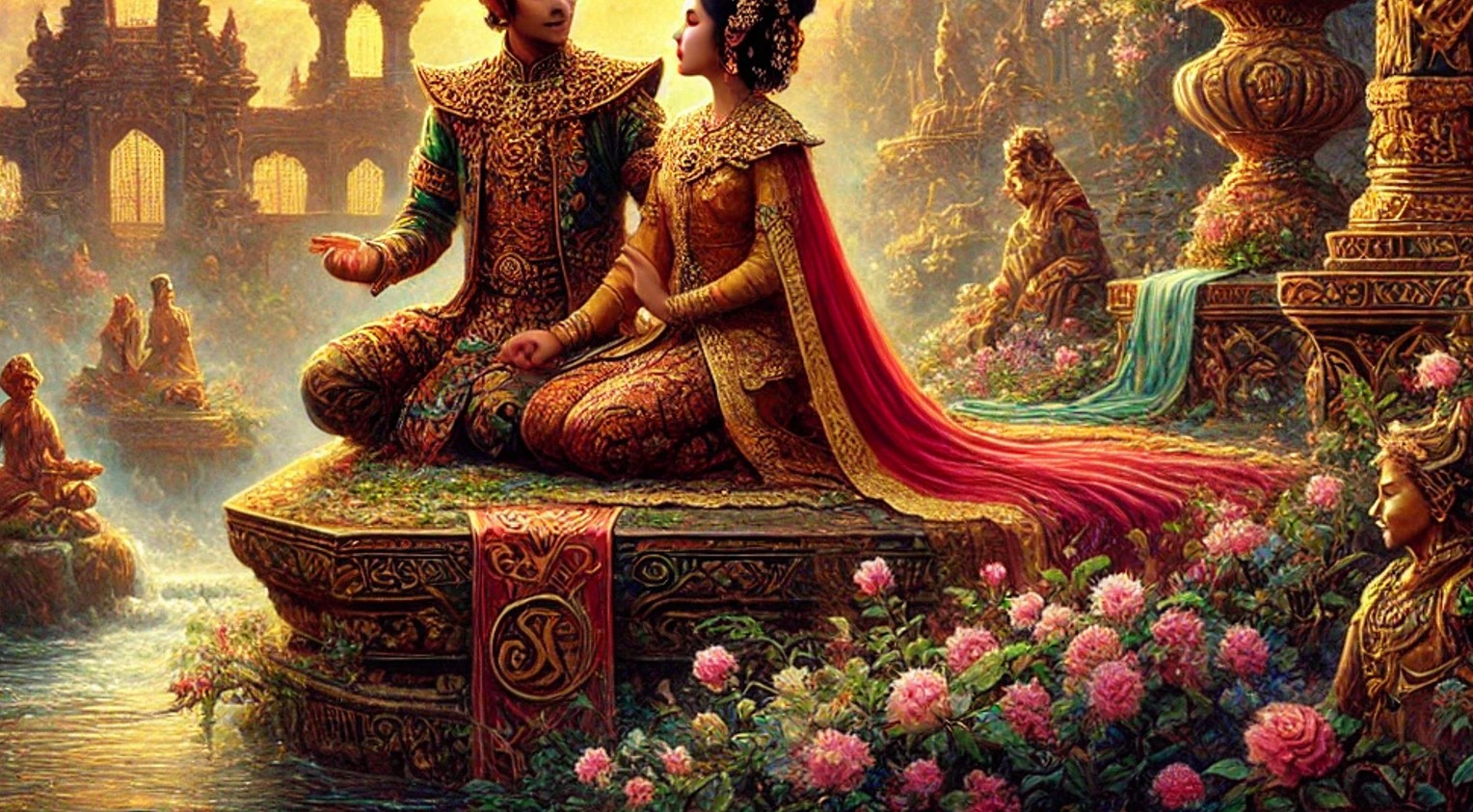 Ilustrasi Prabu Basukarna dan Surtikanti