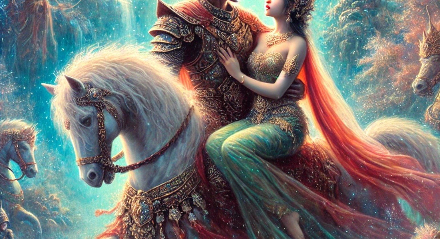 Ilustrasi Prabu Baladewa dan Dewi Erawati
