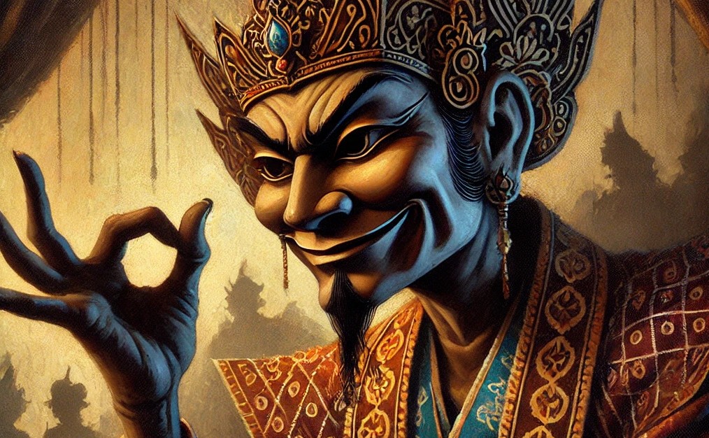 Ilustrasi Sengkuni tokoh penghasut ulung dalam cerita wayang