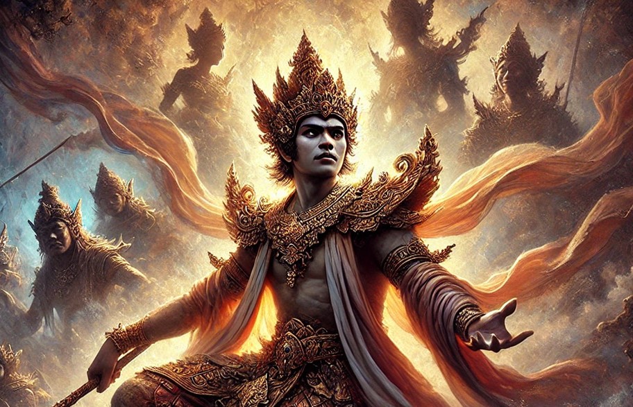 Ilustrasi tokoh wayang Wisanggeni