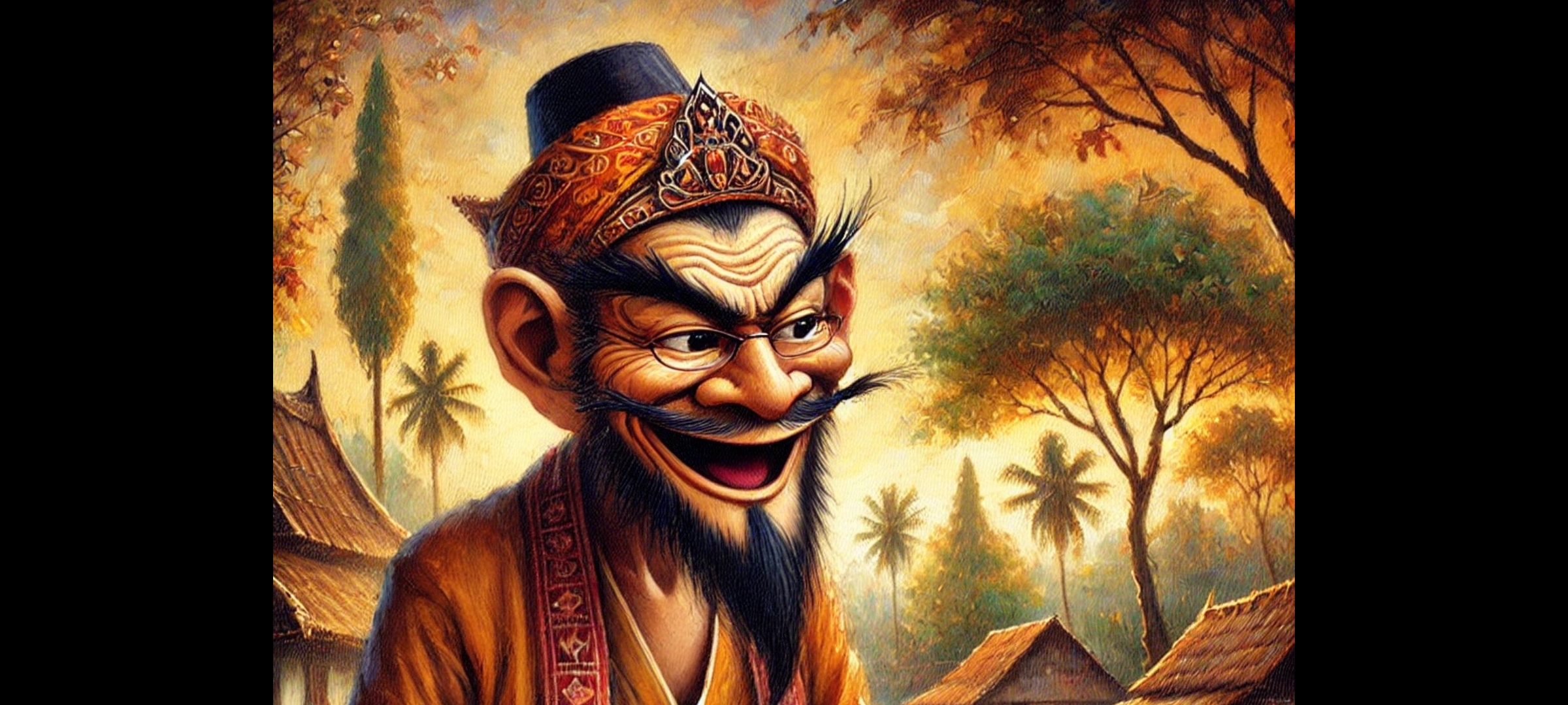 Ilustrasi tokoh wayang Petruk