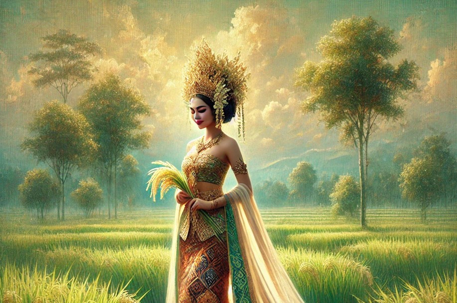 Ilustrasi tokoh wayang Batari Sri