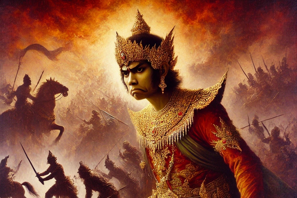 Ilustrasi tokoh wayang Lesmana