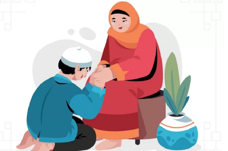 ILUSTRASI: Bocah kudu ngabekti marang wong tuwane. (FREEPIK)