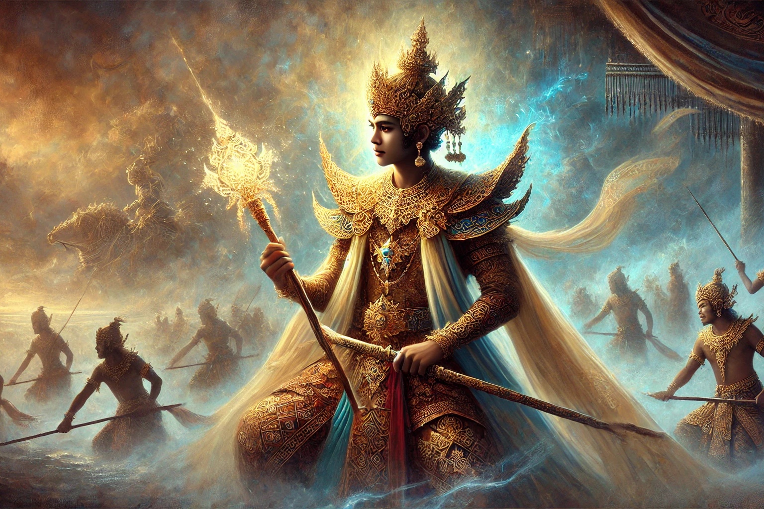 Ilustrasi tokoh wayang Puntadewa