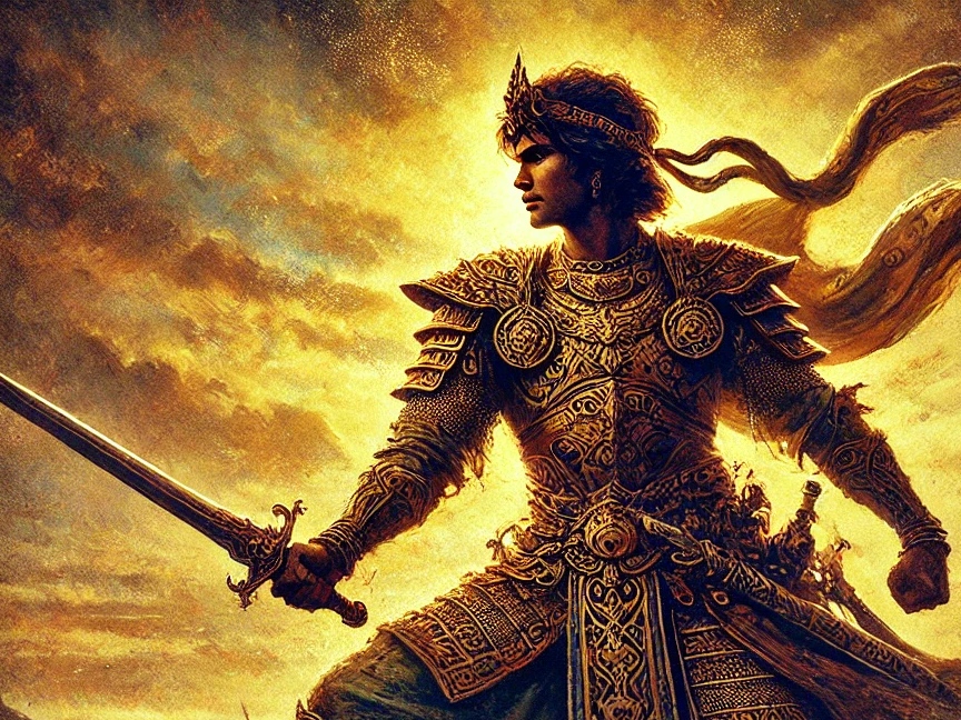 Ilustrasi tokoh wayang Drustajumena