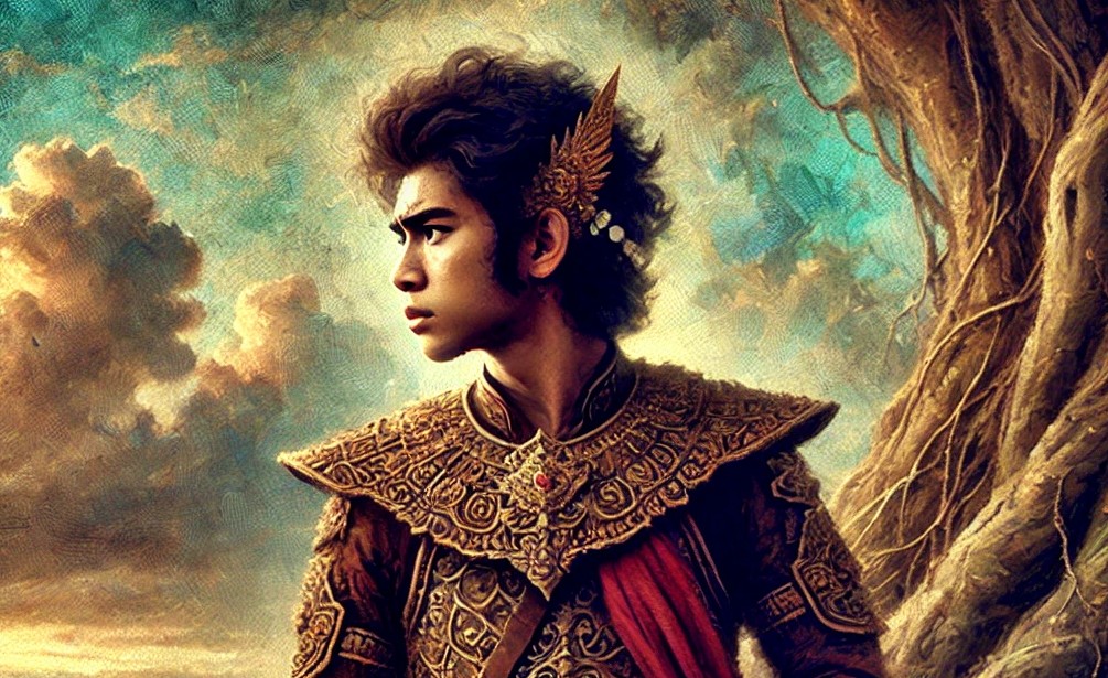 Ilustrasi lakon wayang Kartamarma Oncat