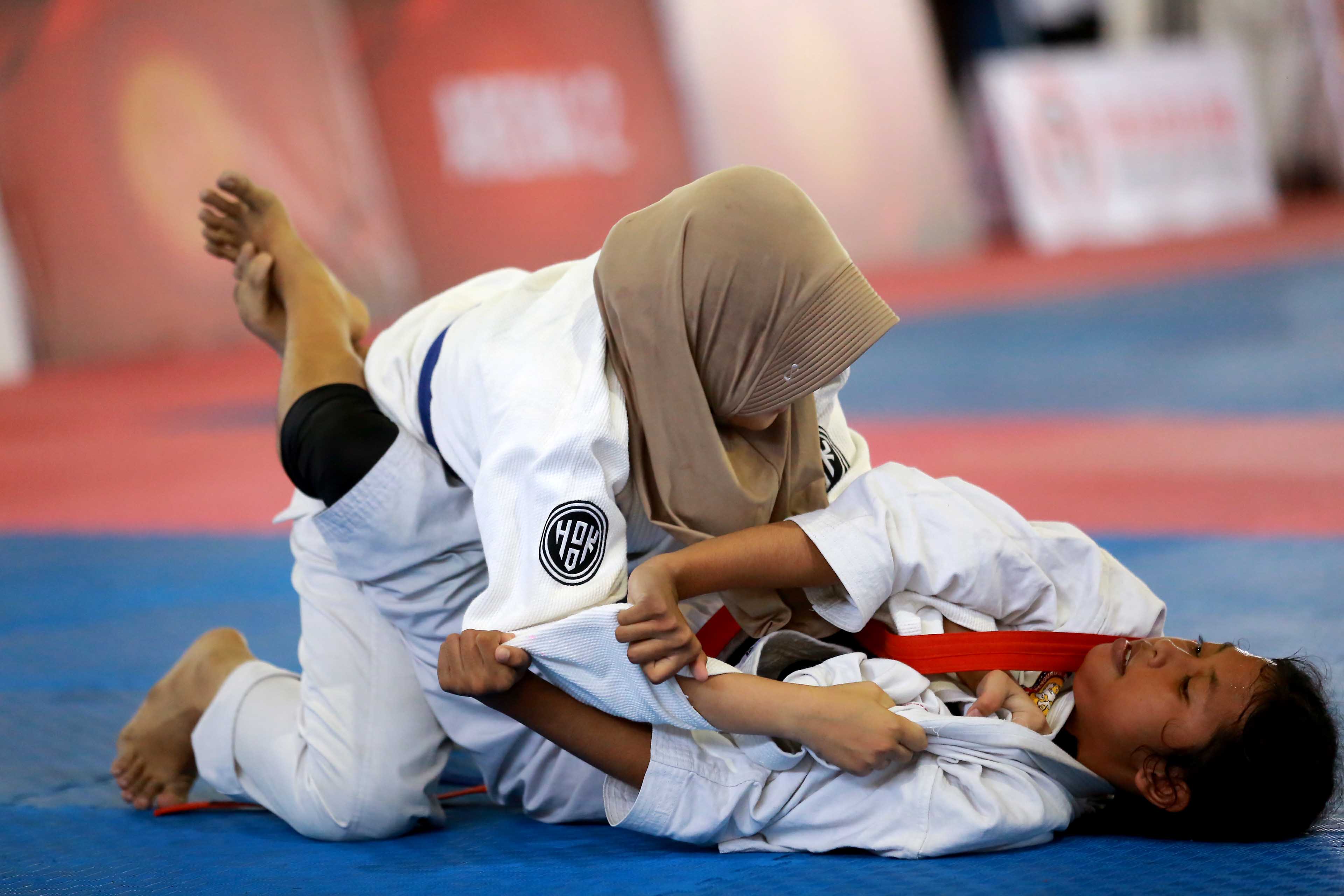 BERJIBAKU: Cabor jujitsu menjadi salah satu yang diandalkan Kota Madiun untuk meraih medali dalam ajang Porprov Jatim 2025 di Malang Raya nanti.