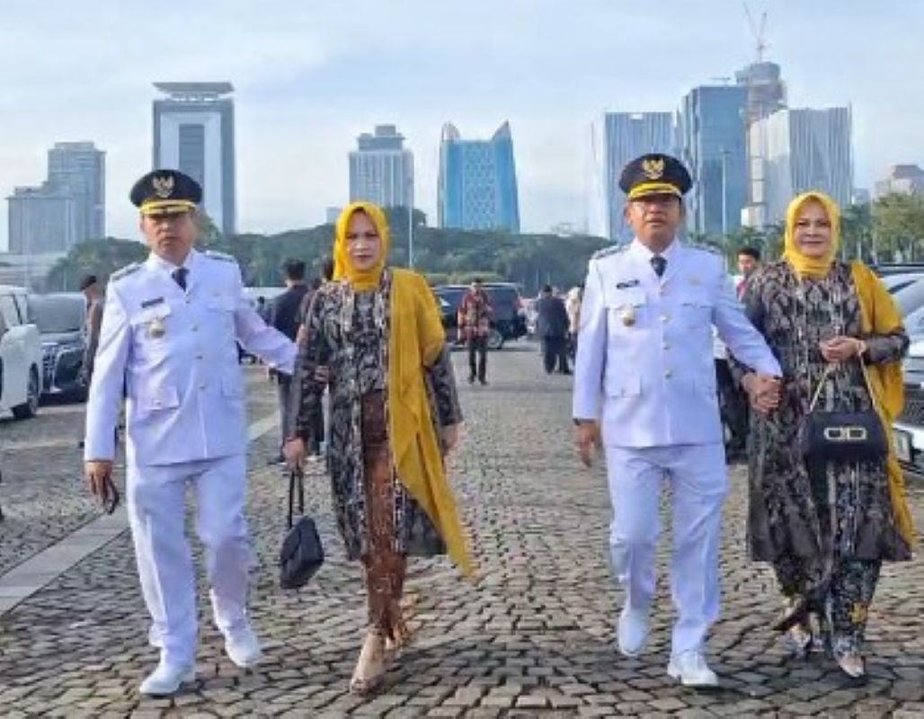 Bupati Hari Wuryanto dan Wabup Purnomo Hadi jelang pelantikan hari ini.