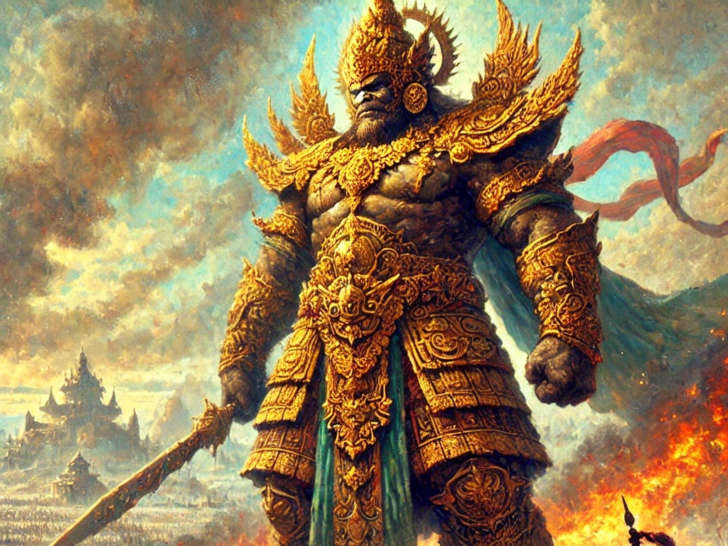 Ilustrasi tokoh wayang Raden Kumbakarna