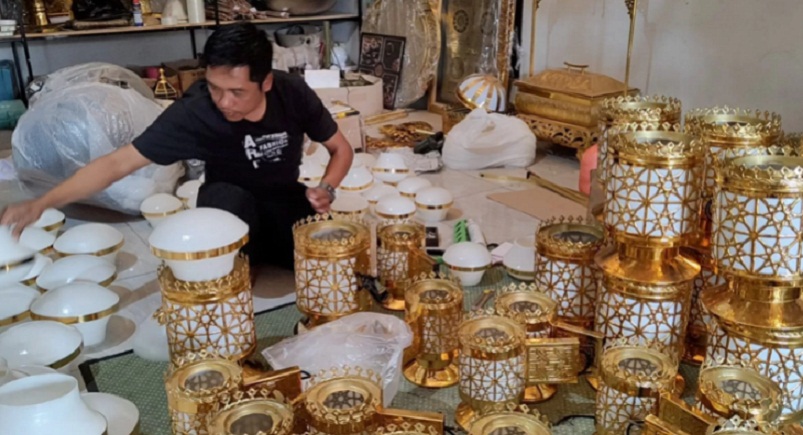 LARIS MANIS: Salah siji galeri kerajinan tembaga ing Cepogo, Boyolali. (DOKUMEN/RADAR SOLO)