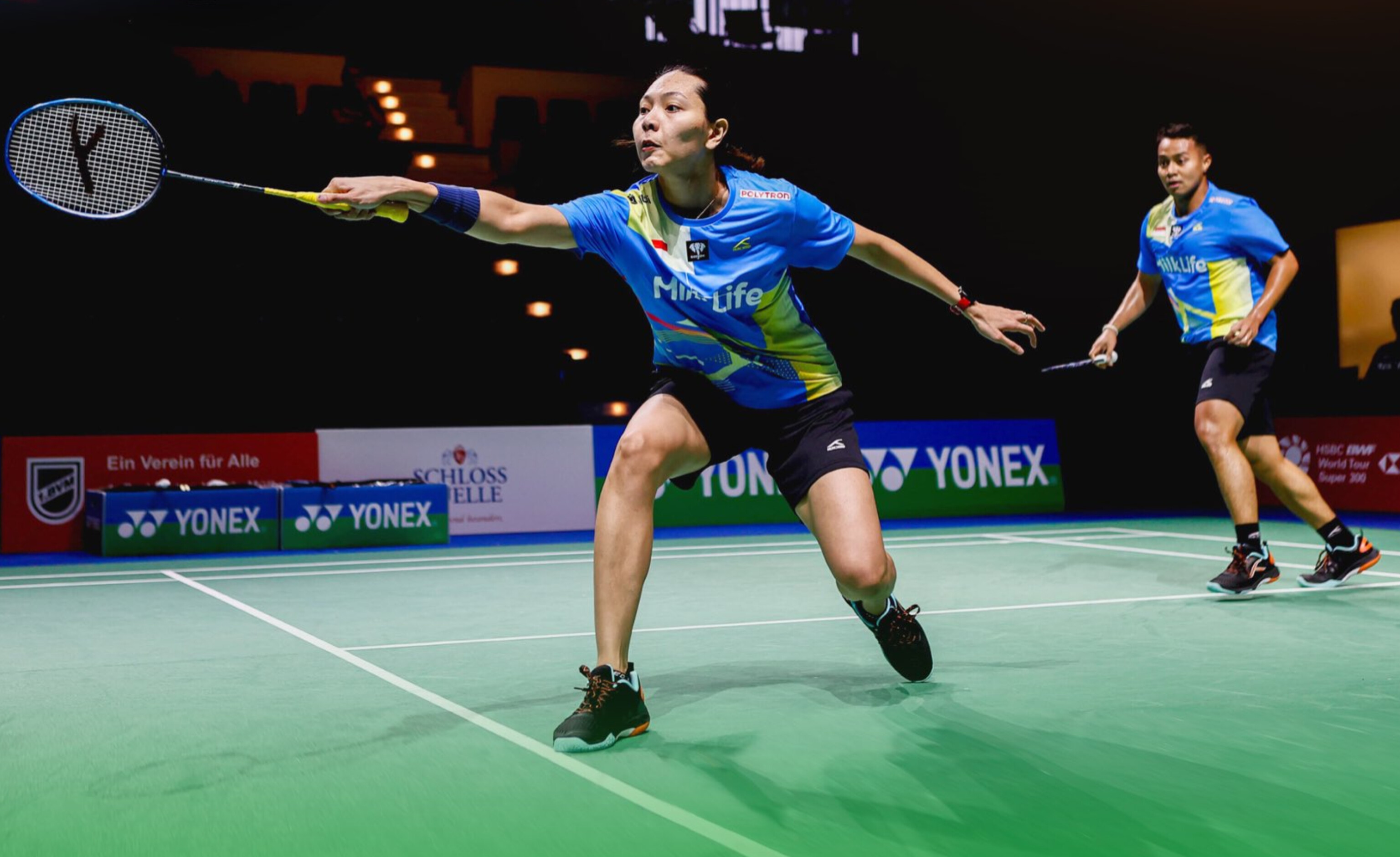Pasangan ganda campuran Indonesia Rehan/Gloria. (PBSI)