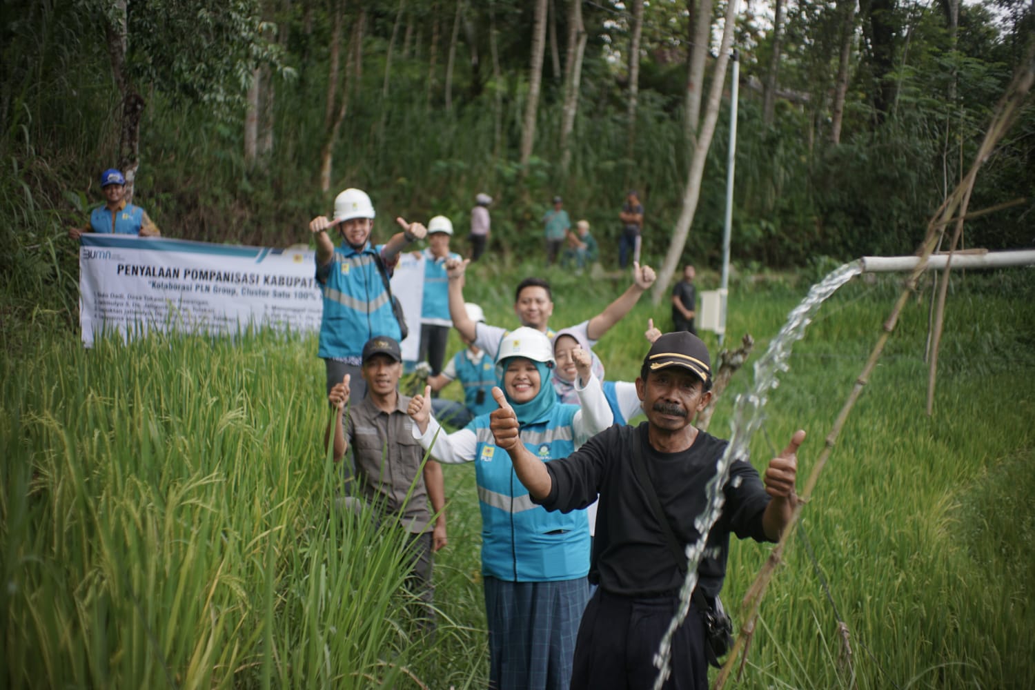 PLN UP3 Ponorogo bersama PLN Group&nbsp;meresmikan pompanisasi listrik di Desa Ngile, Pacitan.