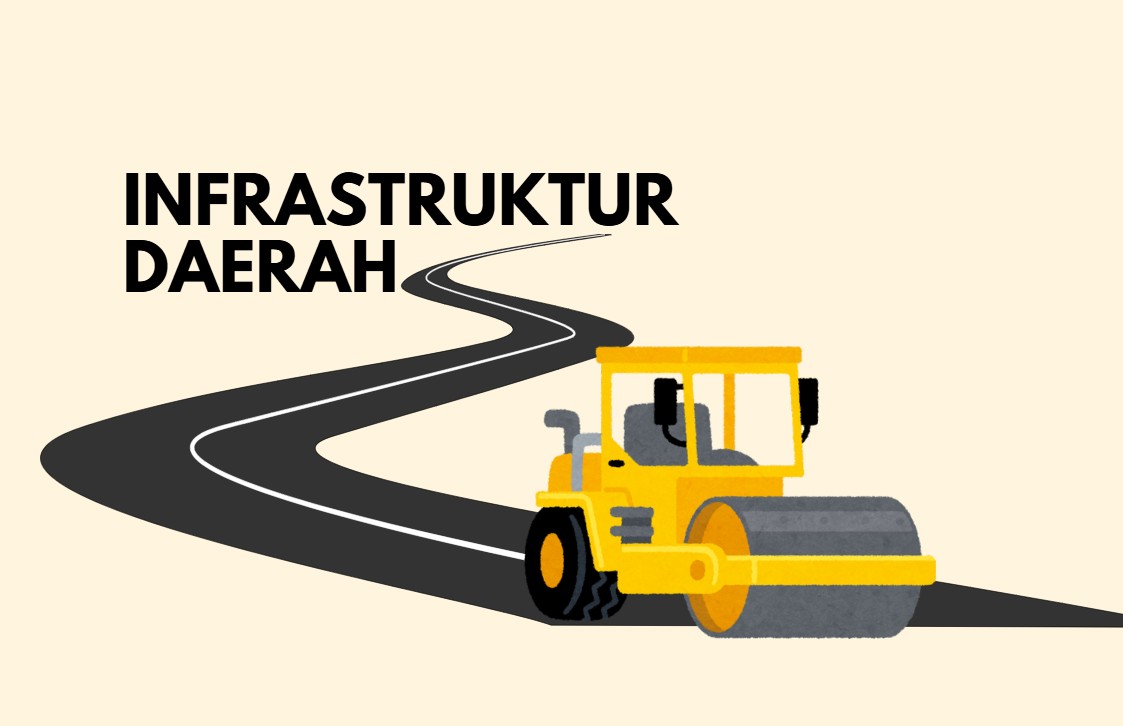 Ilustrasi proyek perbaikan jalan infrastruktur daerah.