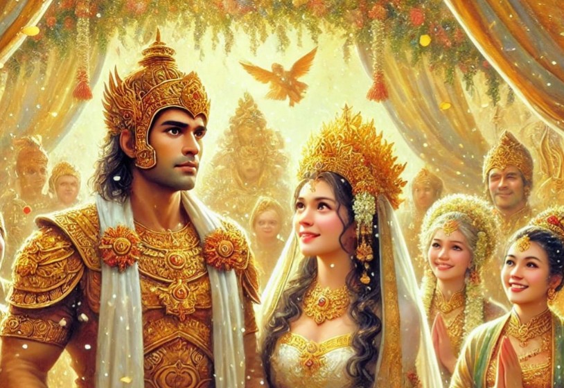 Ilustrasi lakon wayang Widagda Kembar