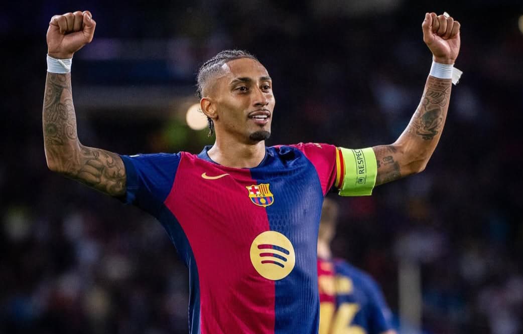 Kapten Barcelona Raphinha sekarang dalam top perform.