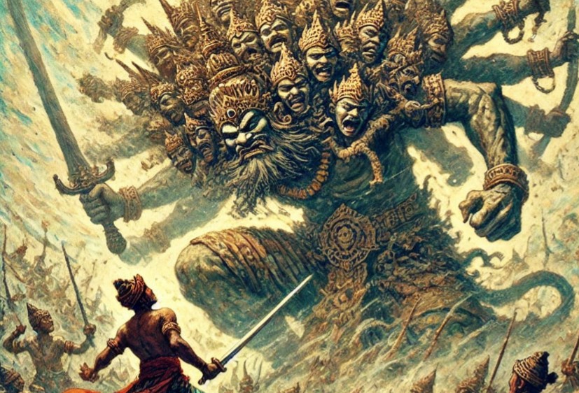 Ilustrasi tokoh wayang Dirgabahu