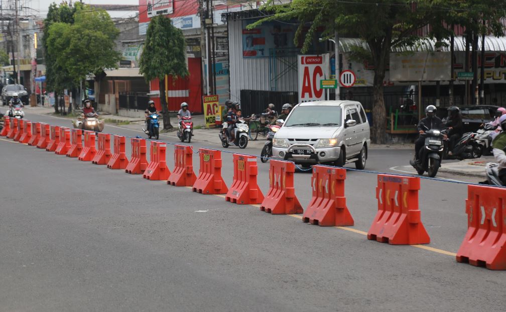 Rekayasa lalin momen mudik Lebaran di Kota Madiun.