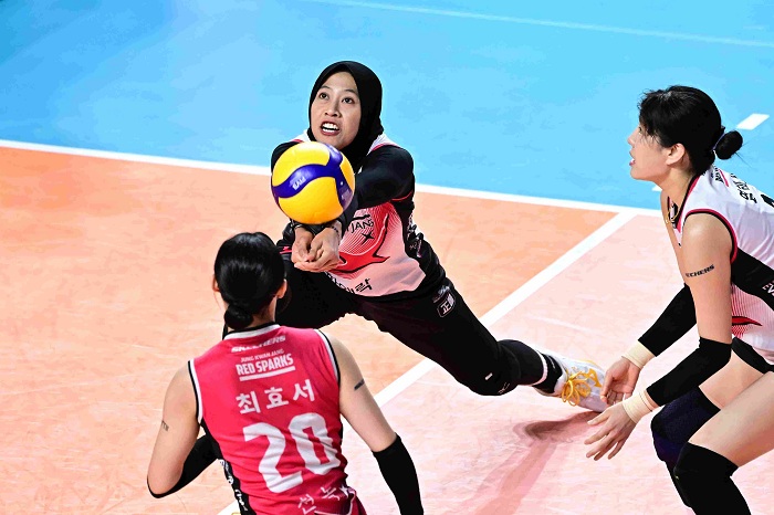 Penampilan apik Megawati Hangestri saat membela Red Sparks di V-League.