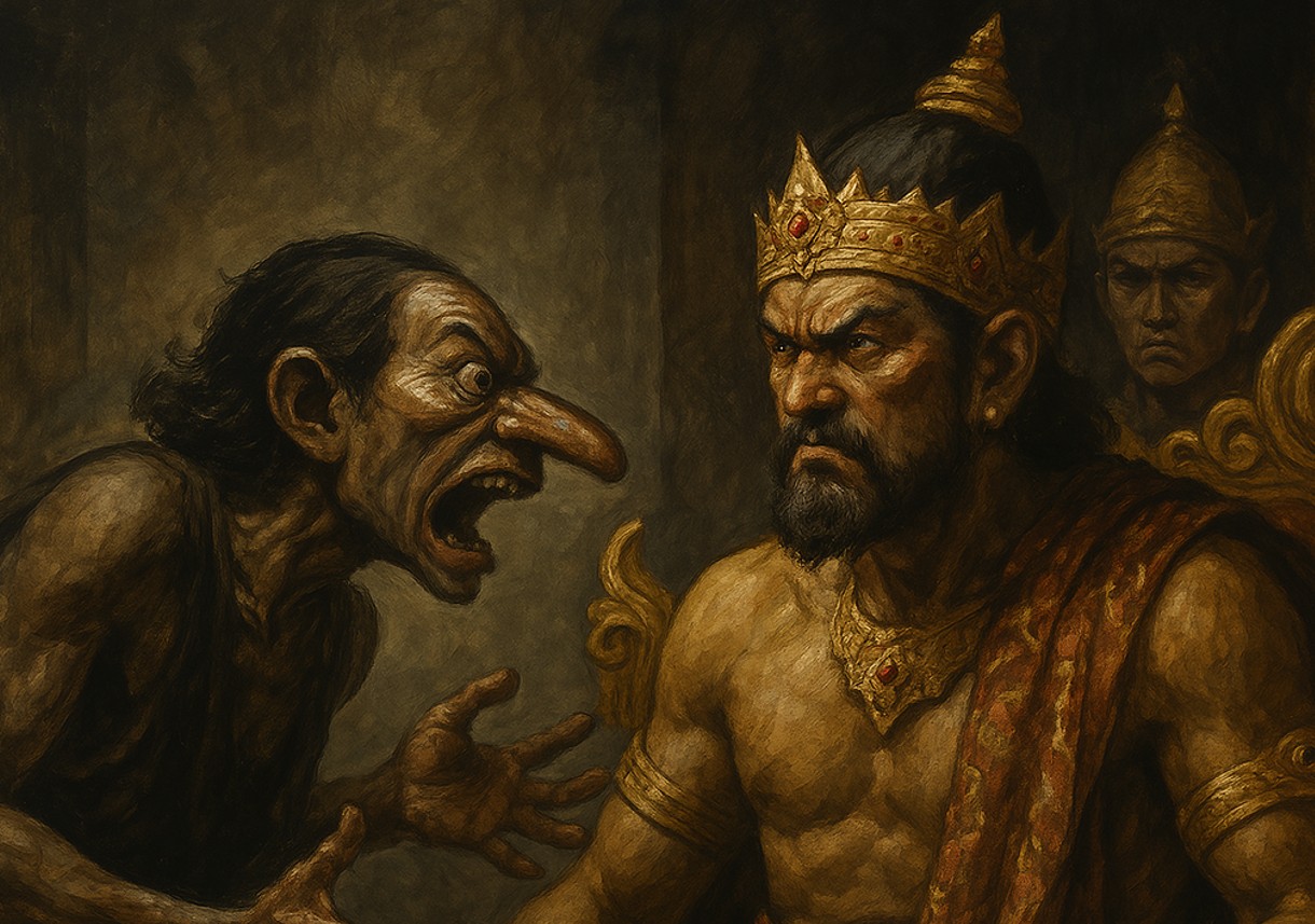 Ilustrasi lakon wayang Petruk Gugat