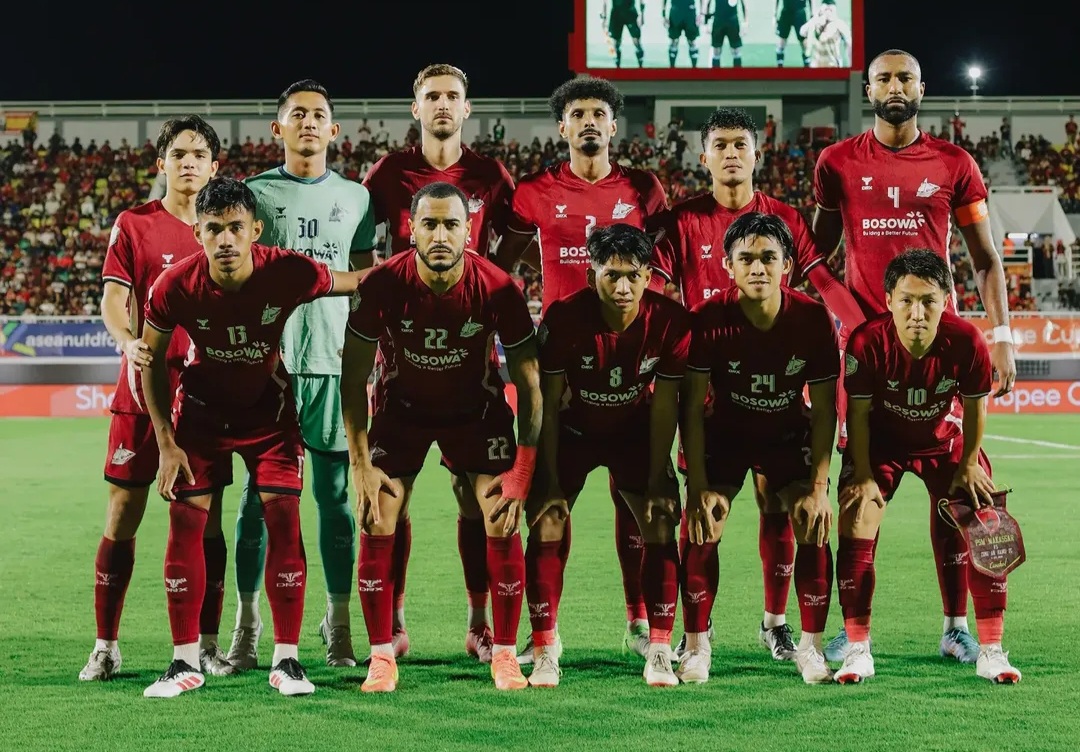 Skuad PSM Makassar saat menaklukkan Cong An Ha Noi (CAHN) FC dengan skor 1-0 dalam leg pertama semifinal ASEAN Club Championship 2024.