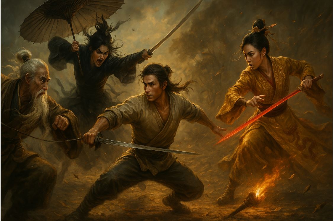Sin Liong, pendekar remaja cikal bakal Bu Kek Siansu dikeroyok Ouwyang Cin Cu, Kiam-mo Cai-li dan The Kwat Lin!