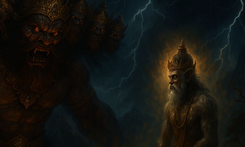 Ilustrasi lakon wayang Aji Pancasonya