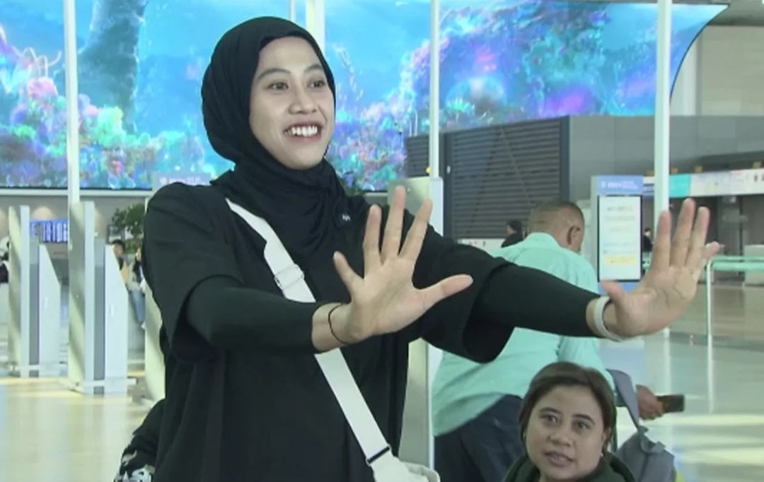 Megawati saat berada di Bandara Incheon.