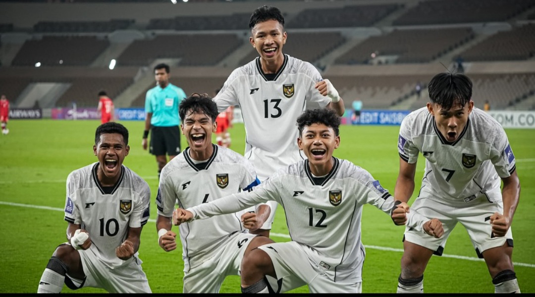 Selebrasi pemain usai cetak gol ke gawang Afganistan.