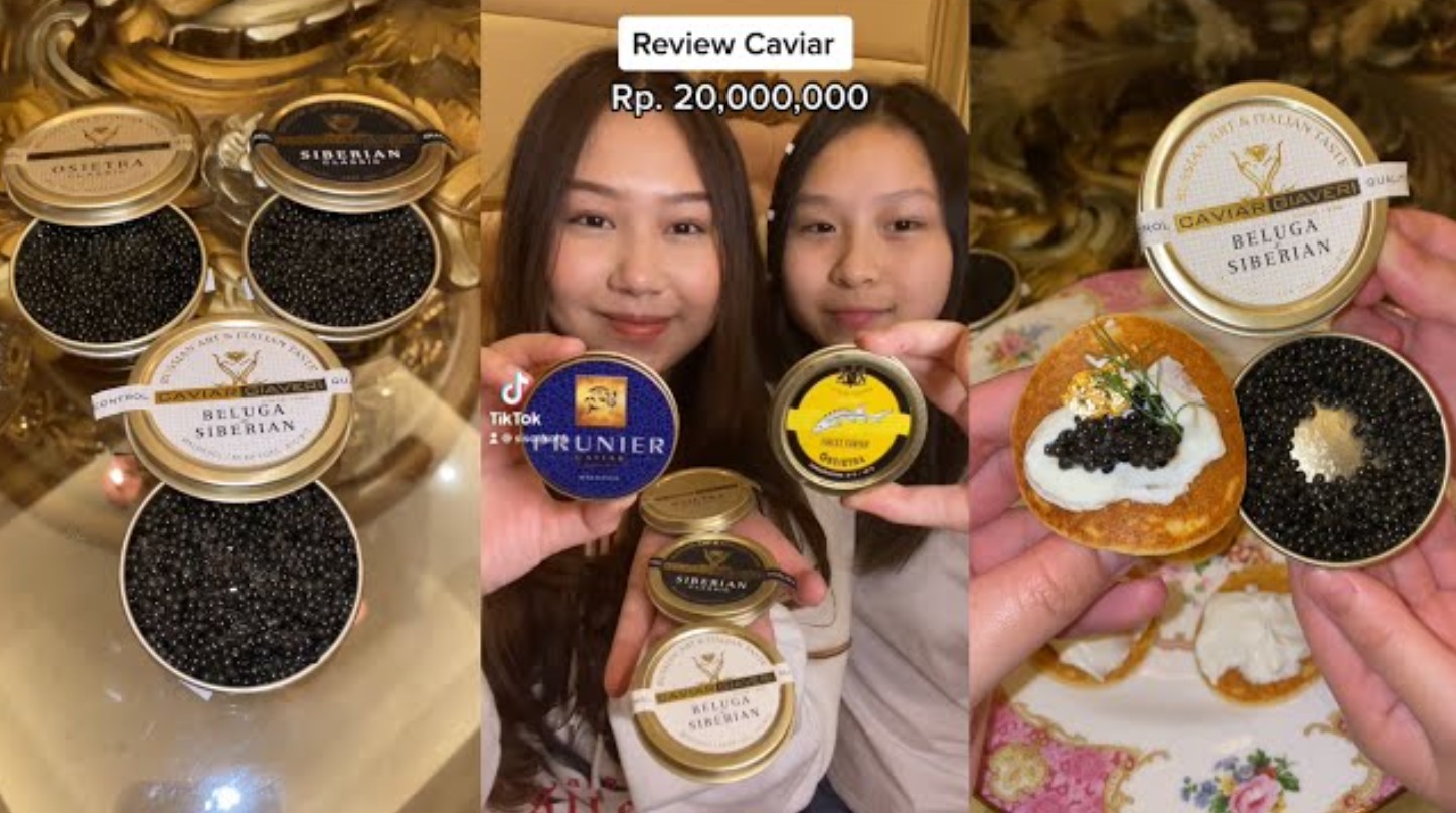 Kaviar, salah satu makanan mahal yang pernah di-review Sisca Kohl.