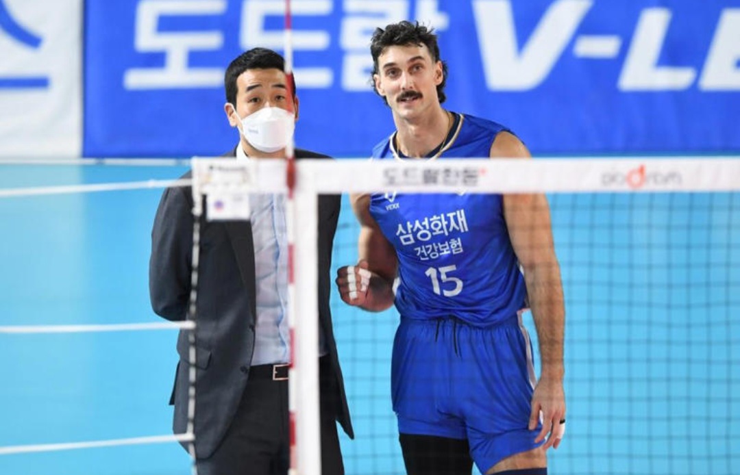 Kyle Russell, mantan opposite andalan Daejeon Samsung Bluefangs yang pernah menjadi anak asuh pelatih Ko Hee Jin.