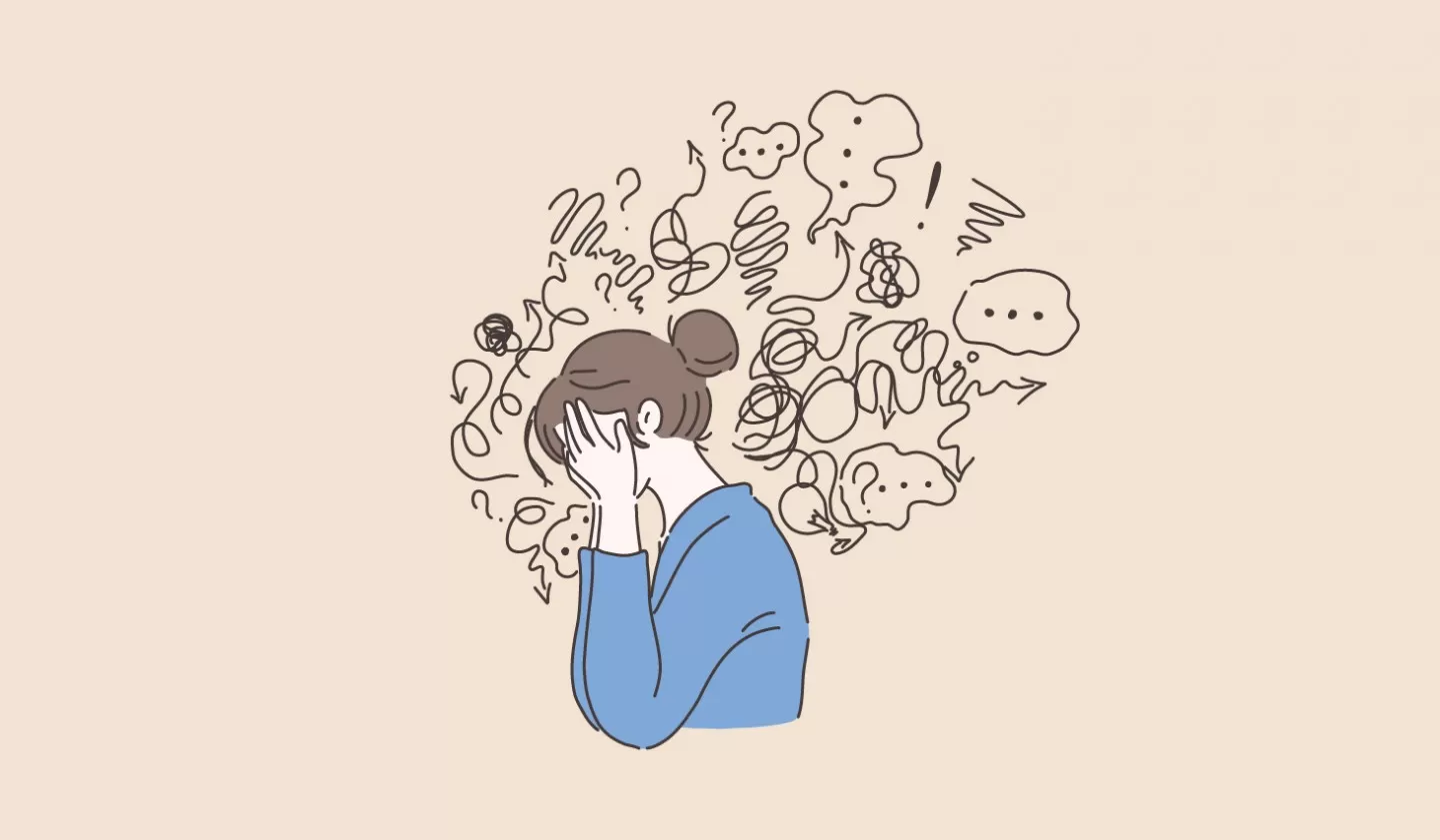 Ilustrasi  orang yang mengalami burnout.