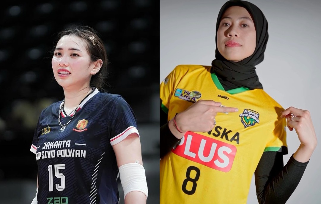 Yulla Yuliana Popsivo Polwan dan Megawati Hangestri Gresik Petrokimia
