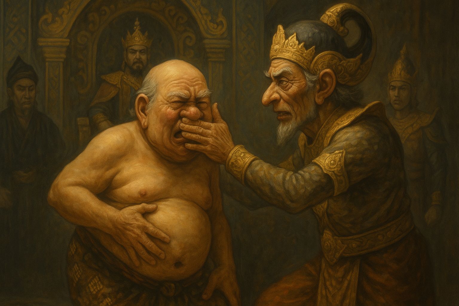 Ilustrasi lakon wayang Semar Kembar