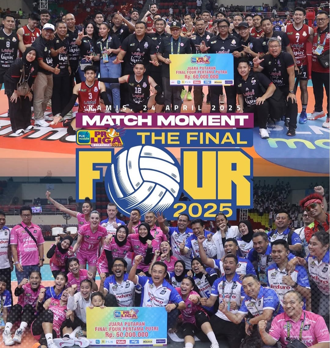 Pertamina dan LavAni keluar sebagai juara putaran pertama Final Four Proliga 2025.