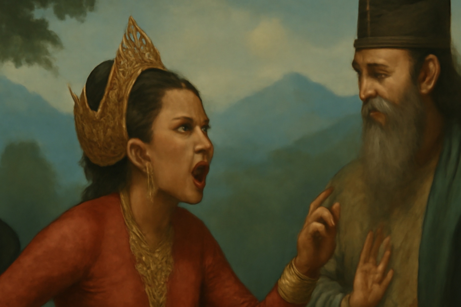 Ilustrasi tokoh wayang Dewi Soma