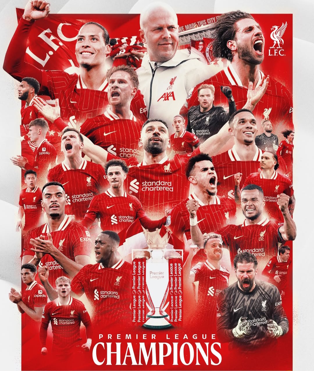 Liverpool merayakan gelar juara Liga Inggris ke-20.