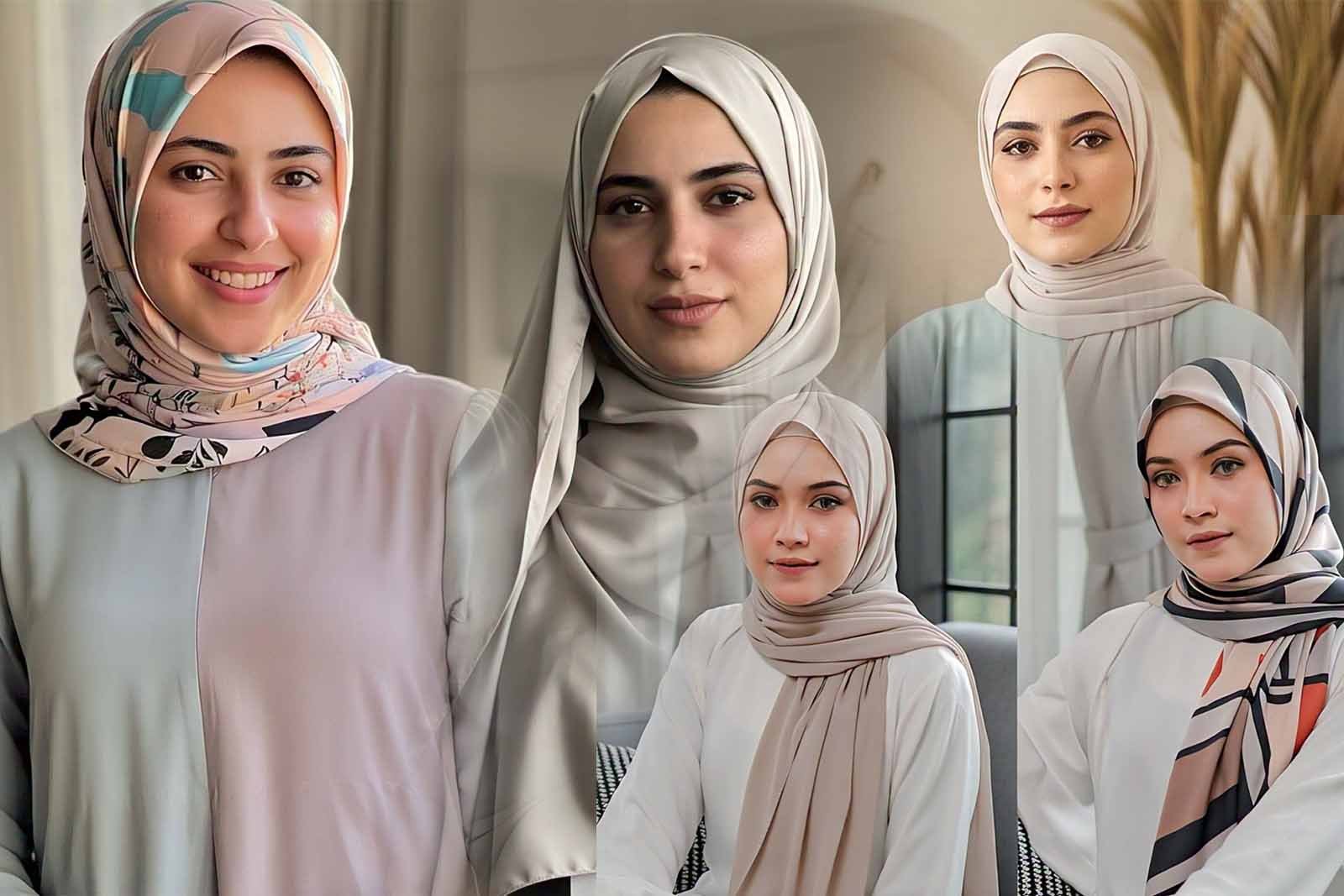 Ilustrasi Foto : Kaum perempuan tetap bisa tampil cantik dan stylish dengan beragam gaya hijab.&nbsp;