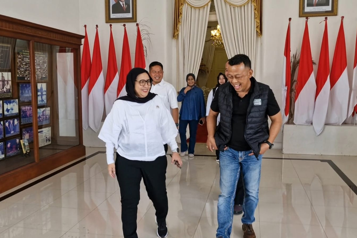 PERSIAPAN: Wakil Kepala I BP Taskin RI Nanik S Deyang meninjau tiga lokasi bakal SPPG baru di Ponorogo Sabtu3 Mei 2025 lalu.&nbsp;