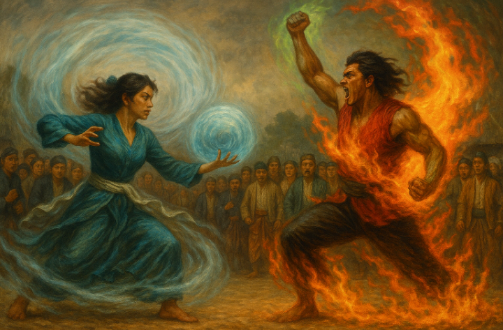 Ilustrasi cerita silat Palagan Lawu Wilis.